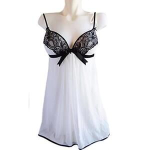 Linea Donatella Womens Fiona Chiffon Baby Doll & G Strin Size S